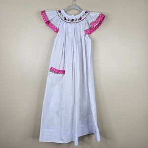 Amanda Rembered lady bug smocked dress with pocket size 6
